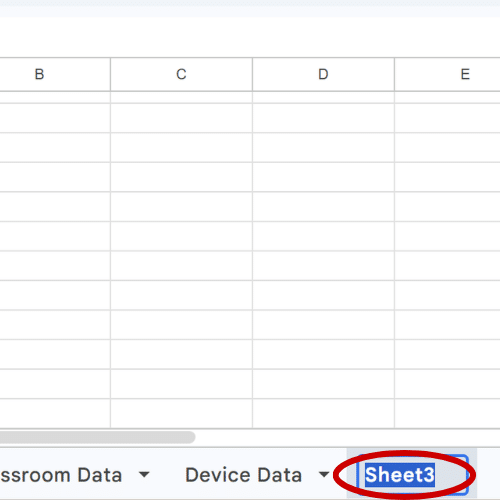 Renaming sheet tab in Google Sheets